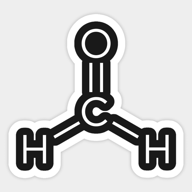 Formaldehyde Molecular Structure Sticker by MeatMan